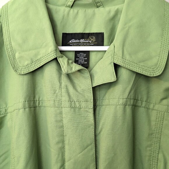 Eddie Bauer Women's Mid Length Fall/Spring Light Sage Green Jacket. Size Large - Picture 2 of 5